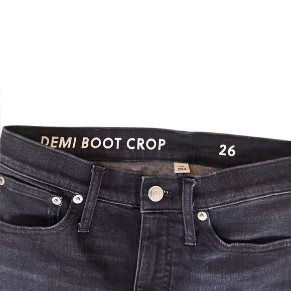 J.Crew 9" demi-boot crop jean in Charcoal wash 26 - Picture 4 of 6